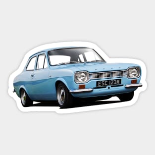 Mk 1 Ford Escort in blue Sticker